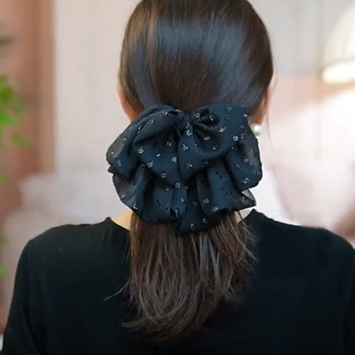 雪纺蝴蝶结抓夹韩版夹子头饰