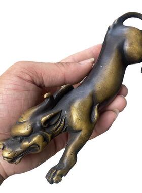 仿螭龙摆件工艺品饰家装居客厅桌古面工艺品铜貔貅TJI笔架