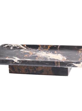 新中件式仿大盘理石托居客厅茶几家桌面收纳摆实GEP用点心盘果盘