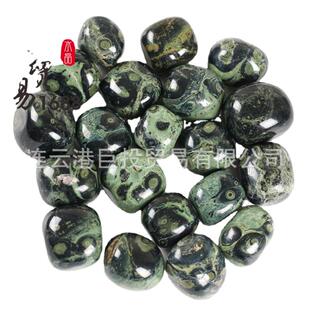 眼石滚雀石摆大颗粒孔雀鱼眼碎雀眼石滚石件查克拉电商供货装饰缸