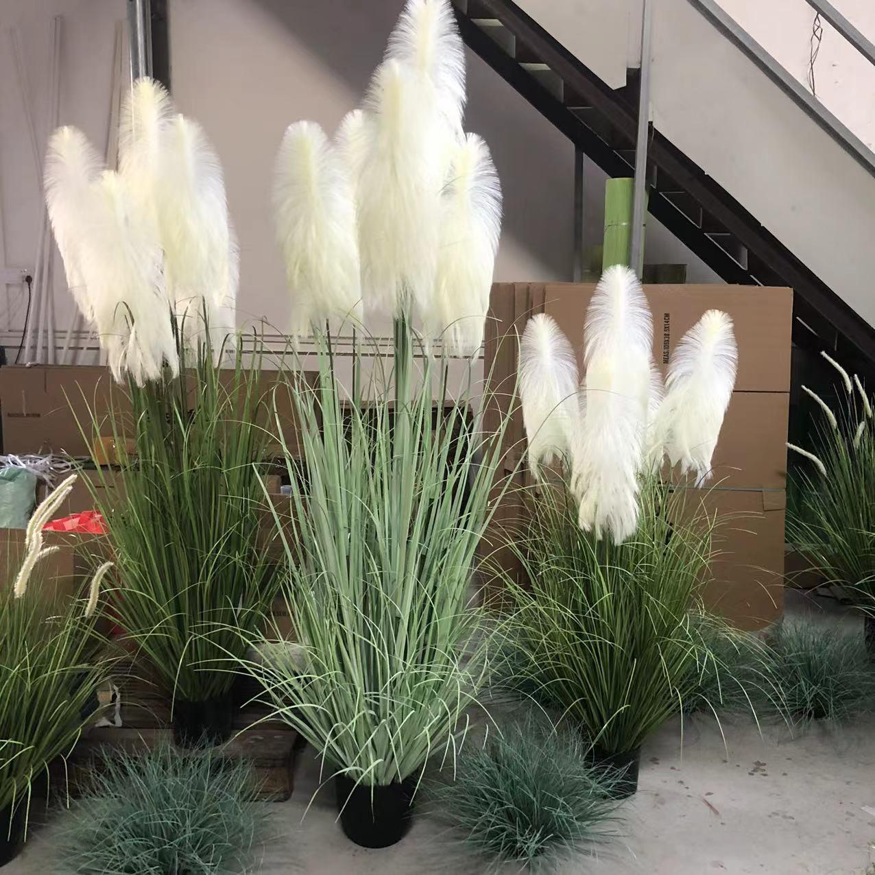 源头厂家仿真卢苇草洋葱草狗尾巴草客厅摆件北欧办公样板房装饰