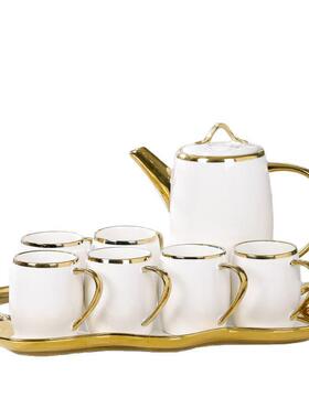 陶瓷轻奢喝杯杯子用客厅茶具茶壶家茶杯简约G5114具水具水套装结