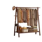 实木衣架落地挂衣YMJ0011架卧晾室衣用架家木质挂衣服架子室内简