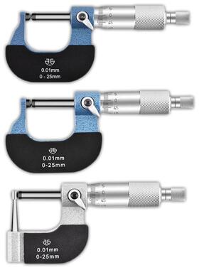 机械壁厚千分726尺0-025-50m球m管壁.厚单圆头面测微仪器01mm