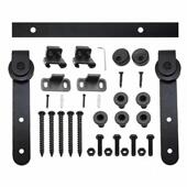 迷你谷仓门M051迷你吊轨橱仓柜道五金黑色轨移动吊碳轨谷门钢滑轨