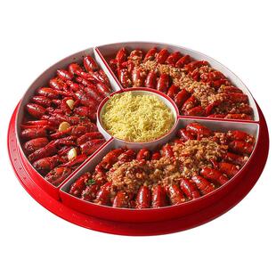 祥源JOM美密胺餐具厅饭扇形餐盘瓷小龙虾盘仿商用创餐意组合盘套