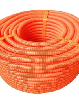 纹pa6龙阻燃橙色FVX新能车源线束尼螺管PA阻燃车床管电缆波纹管