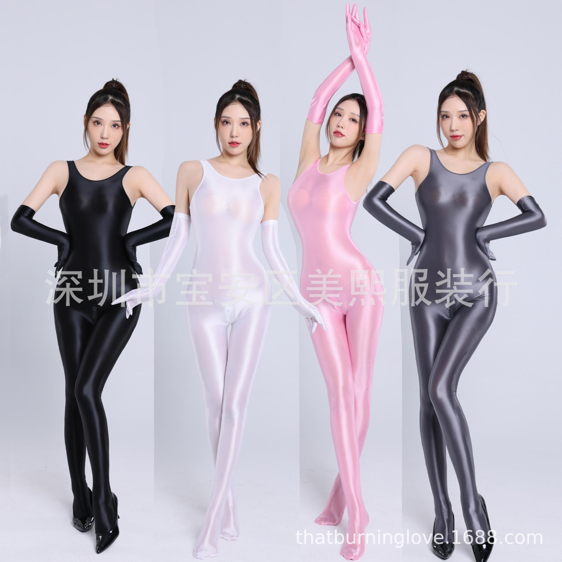 over-crotch and smooth zipper long jumpsuit double-head
