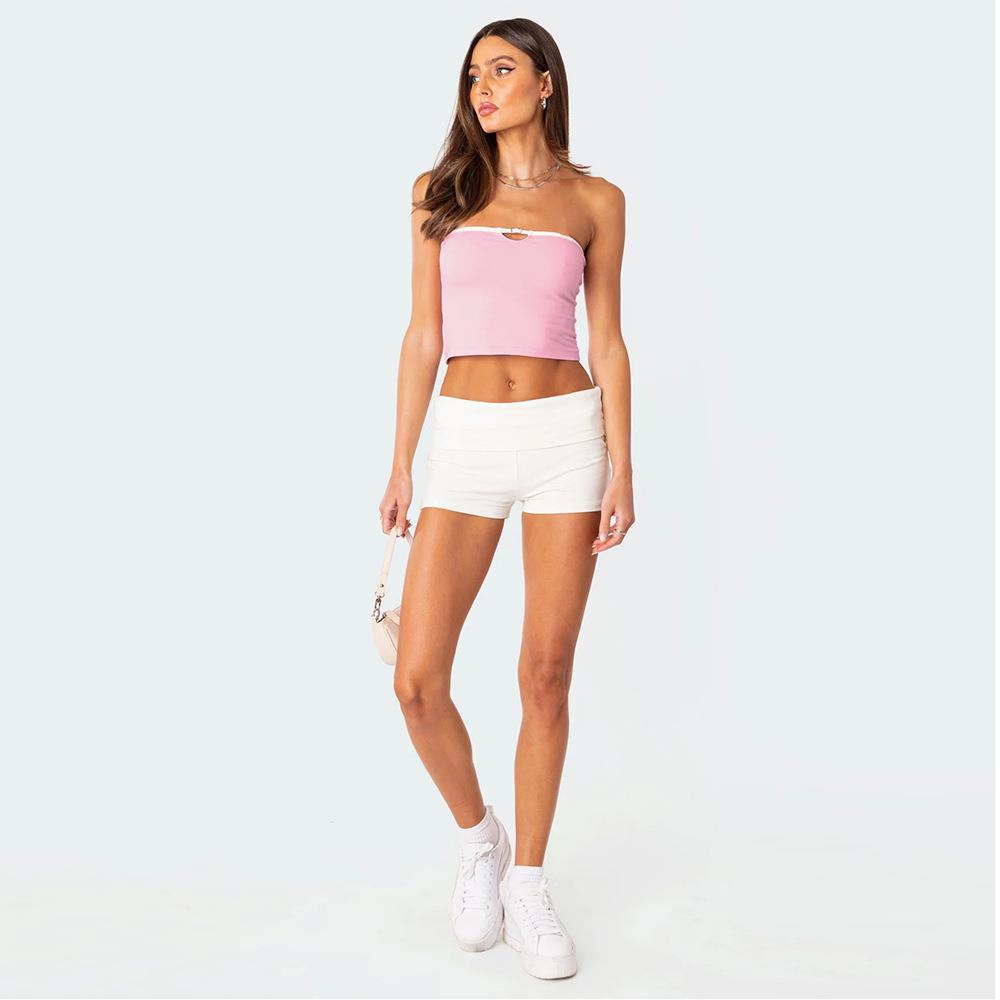 strapless corset tops summer white off shoulder tanks women