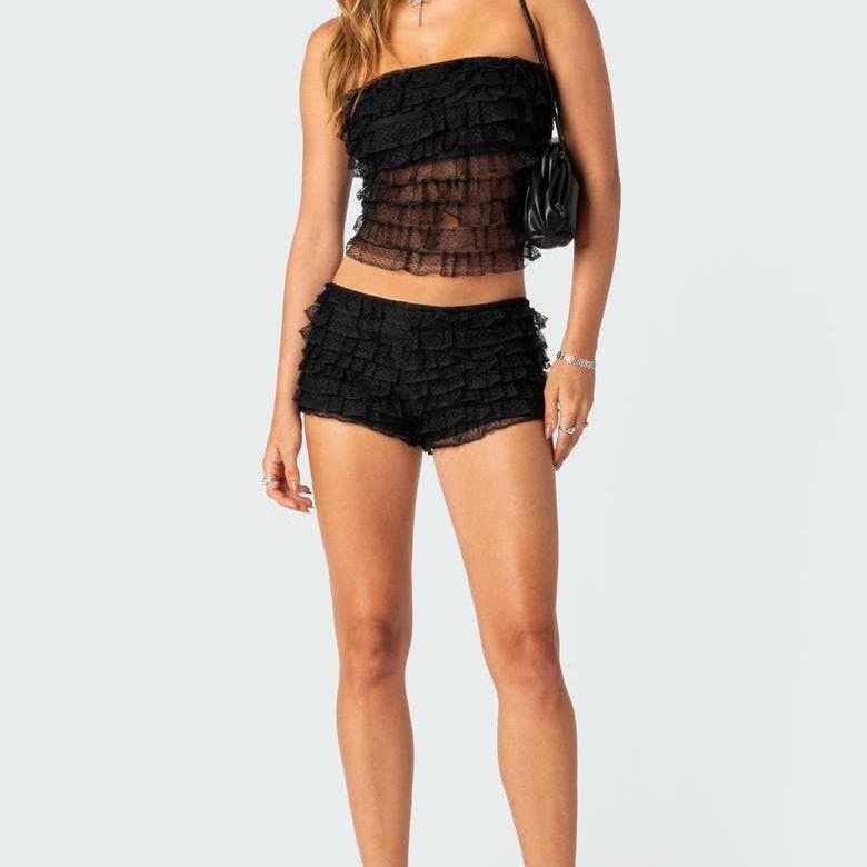 mesh booty ruffle pettipants cheeky frilly retro panties