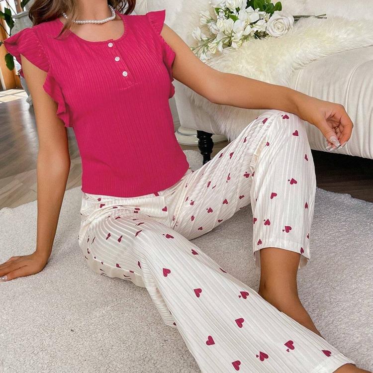 pyjama piece two loungewear pijama pants waistband elastic