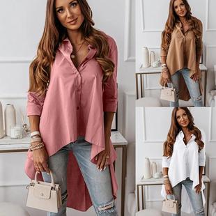 versatile casual mid trendy cardigan thin length sleeve top
