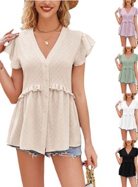 out ruffle sexy new and shorts mini summer sundress pocket