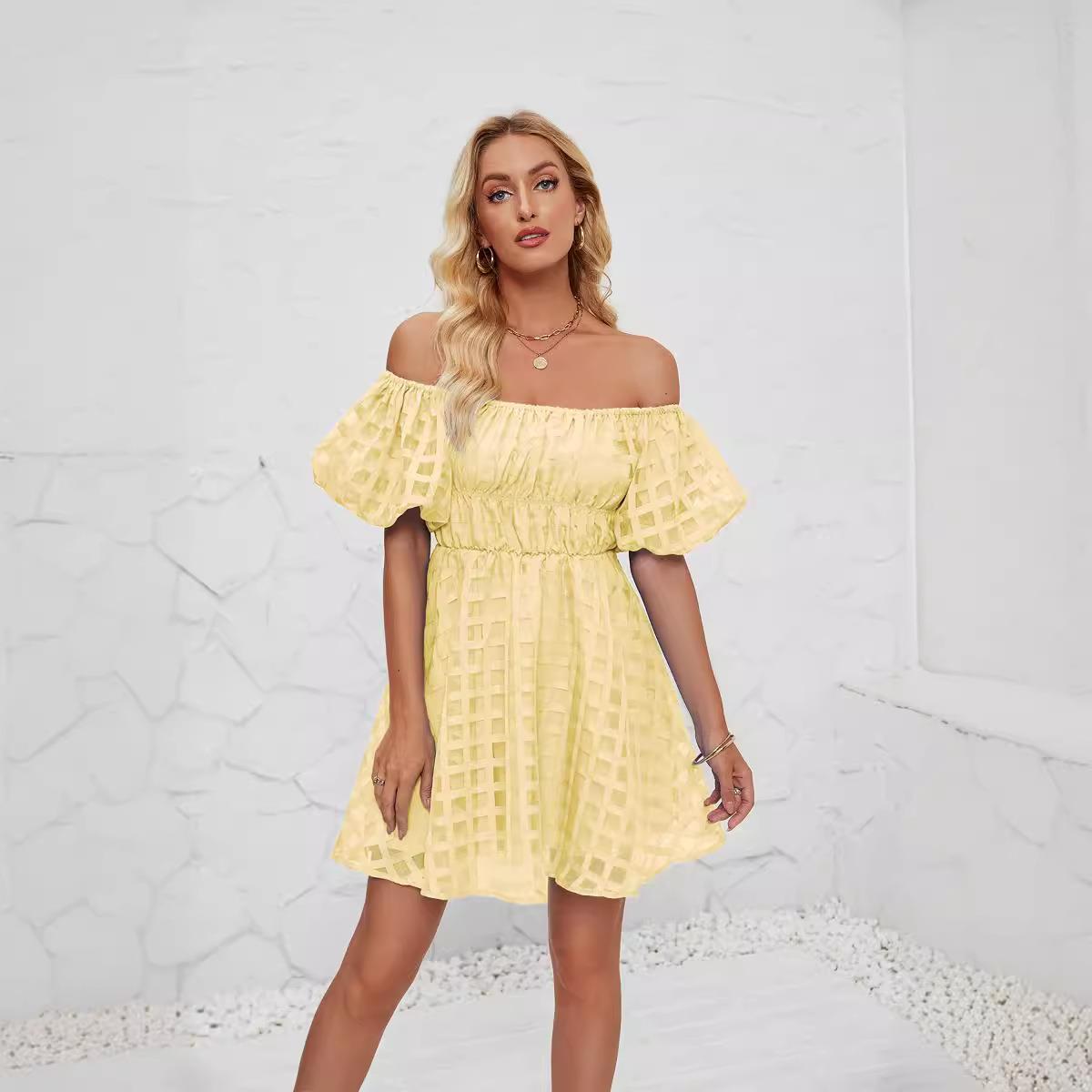 puff skirt dress party dress square evening wedding mini