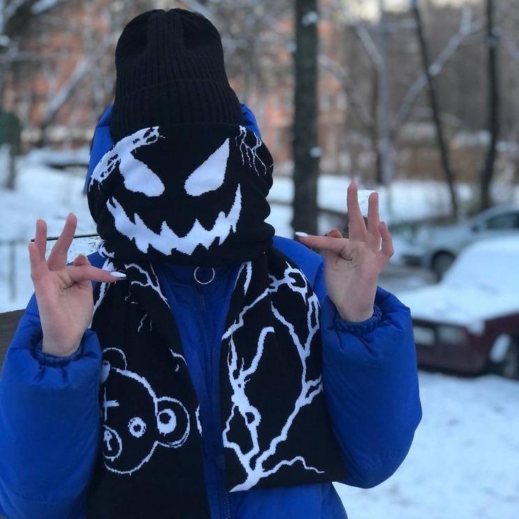 scarf neck knitted all-match student warm girl hot