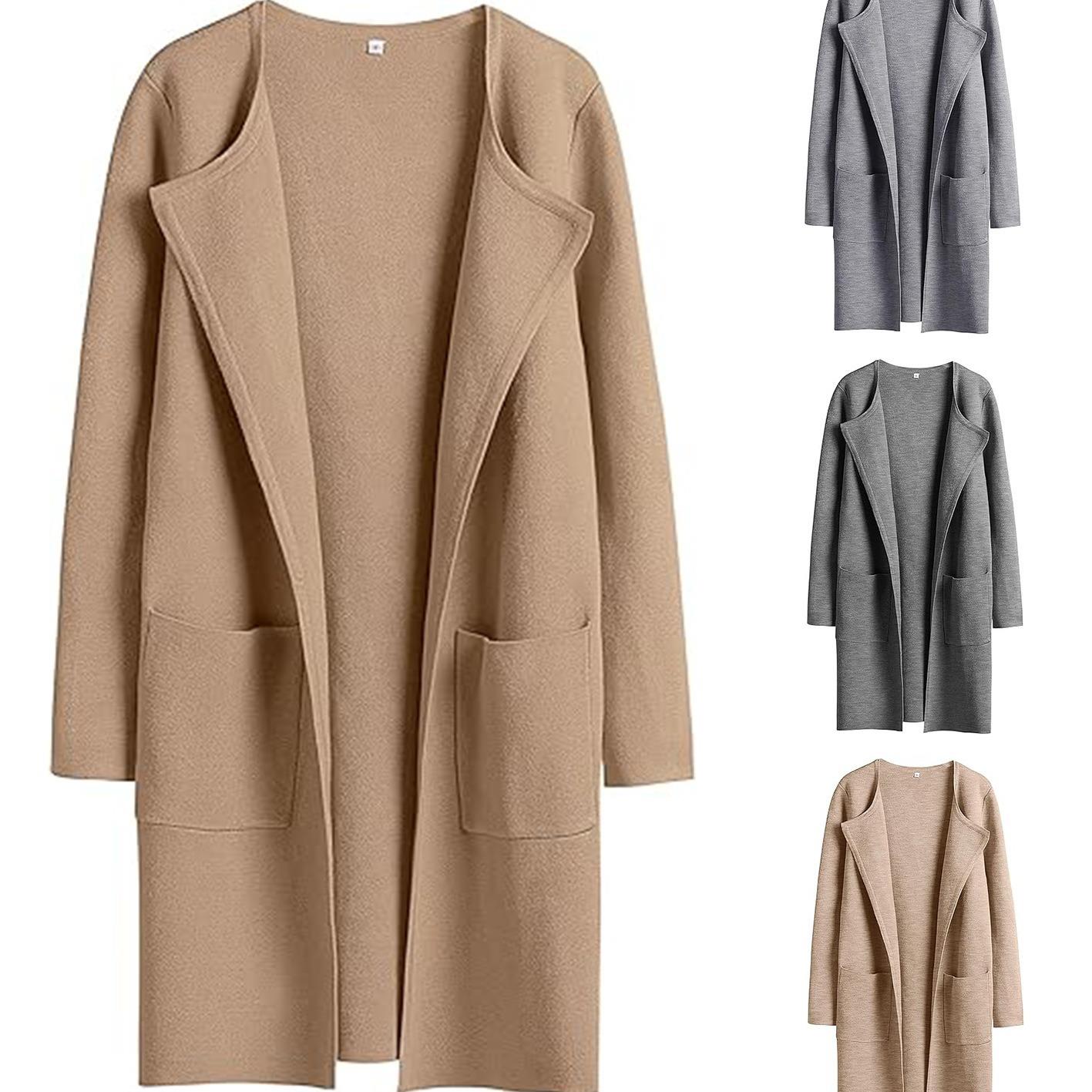 windbreak women elegant coats jacket warm long casual coat