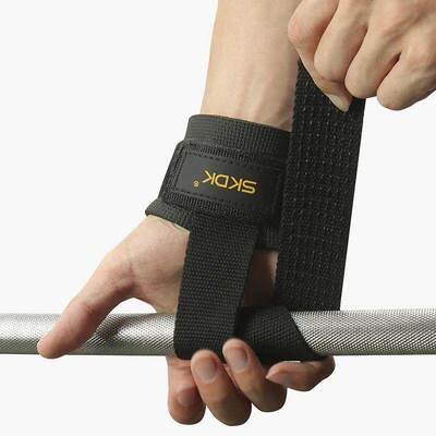 Weightlifting Strap with Wrist Band Gym Grip Bands Fitness P
