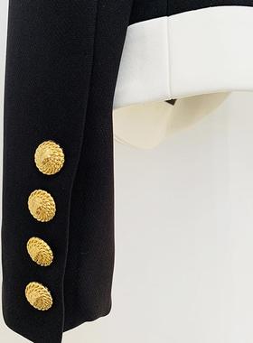 jacket suit button single fit slim contrast colorblocked