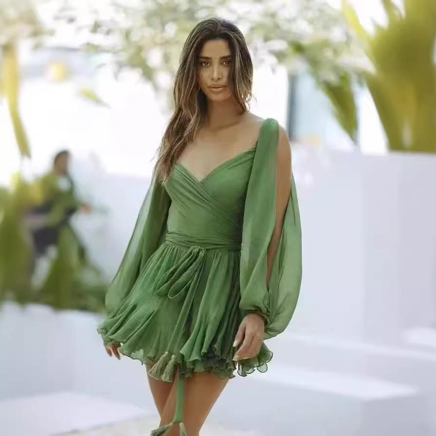 womens sexy pleated mini dress colour strapless neck