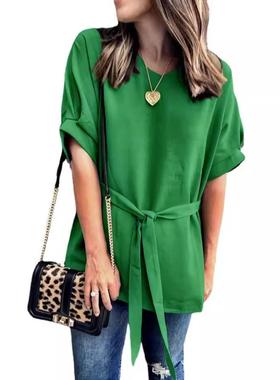 bat summer lace womens clothes neck -shirt up simple color