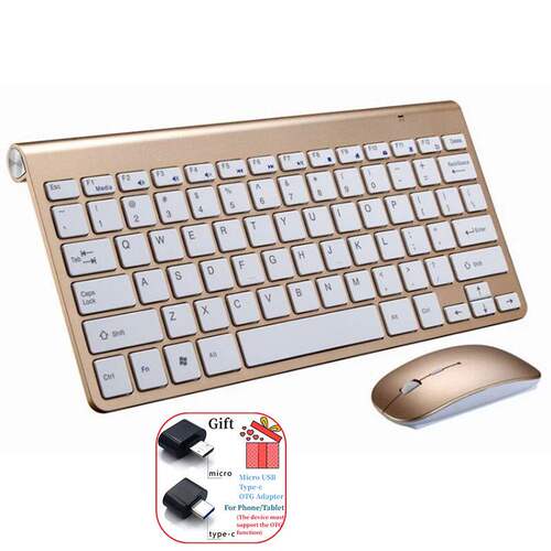 2.4G Wireless Keyboard and Mouse Combo Mini Korean Russian S