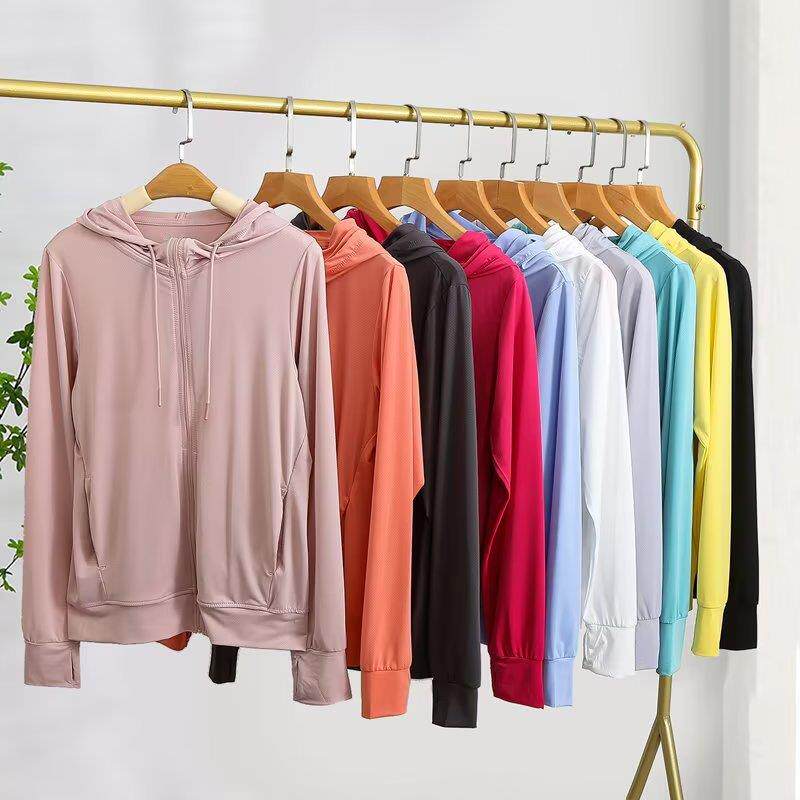 Zipper Hooded Cardigan Pocket Sun Protection Jacket Casual