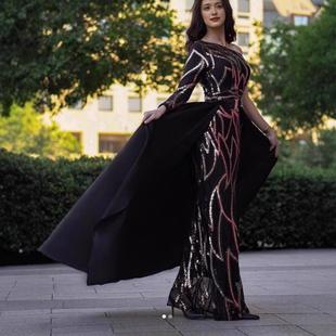 waist sling skirt mid commuting banquet evening host New