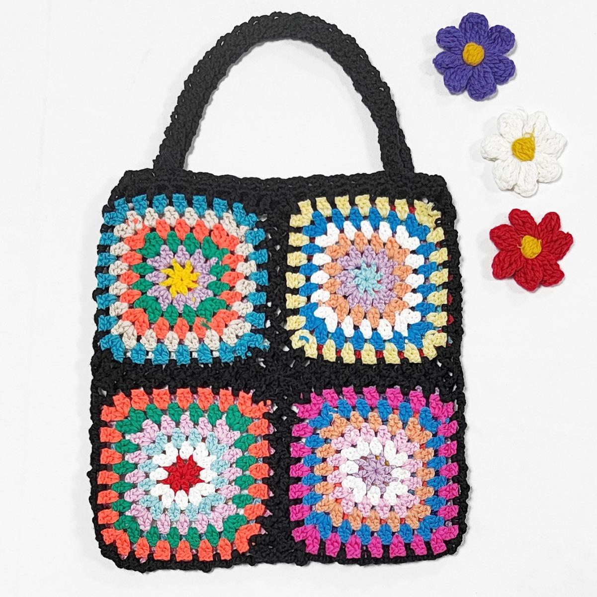 bag shoulder handbag stitching color contrast random color