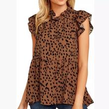 Ruffled Babydoll Women Waist Loose Shirt Top Sleeve for