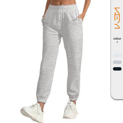 sports high sweatpants solid cuff color velvet pants
