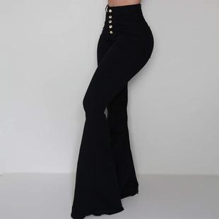 single fashionable simple pants fishtail breasted trousers