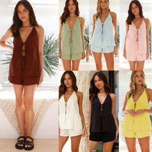 suit selection womens color shorts color solid Casual