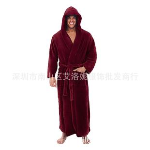 sleeve velvet robe double Large bathrobe long faced size