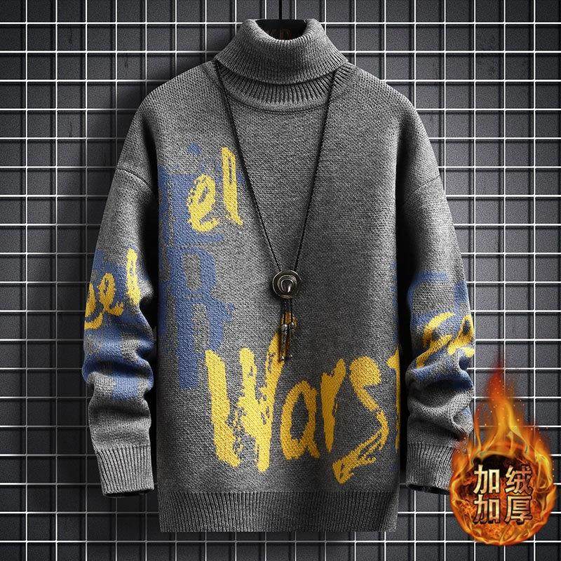 恒源祥高领毛衣男冬季保暖针织衫青少年学生加绒加厚翻领羊毛衫潮,男装,针织衫/毛衣,淘宝优惠券,粉丝福利购,淘宝优惠卷
