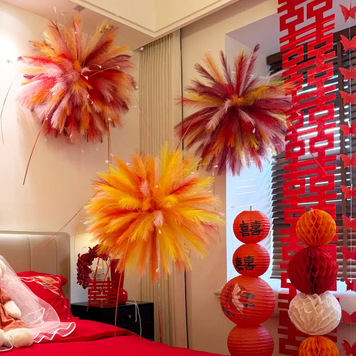 婚房布置套装白日焰火烟花背景墙男女方卧室客厅结婚氛围拍照道具,节庆用品/礼品,婚房装扮用品,淘宝优惠券,粉丝福利购,淘宝优惠卷