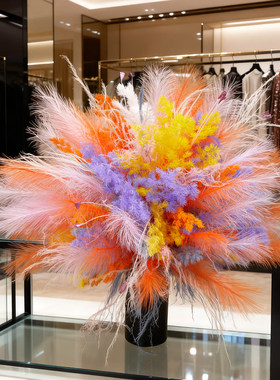 2026新年装饰氛围布置烟花摆件商场店铺元旦春节白日焰火美陈道具