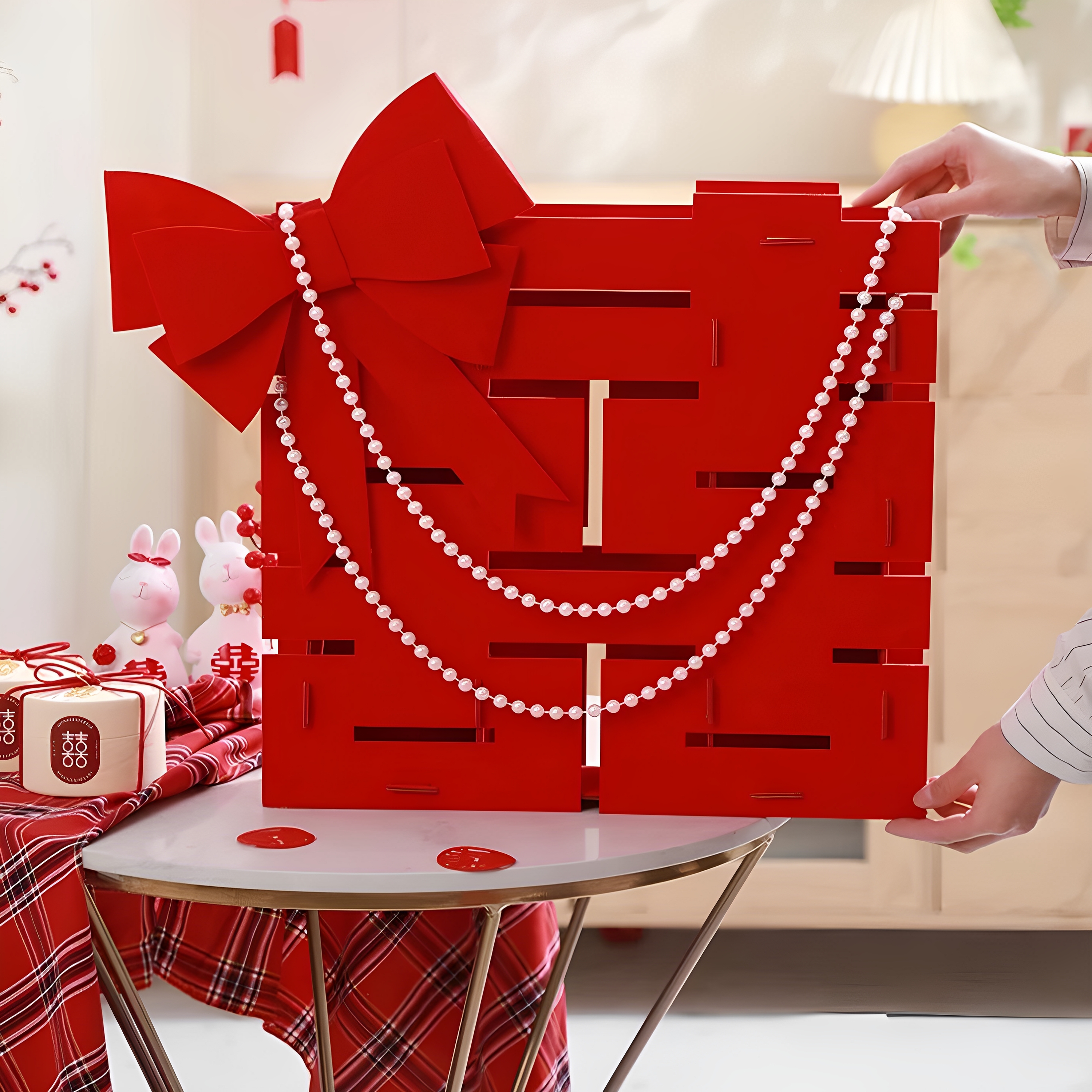 立体喜字摆件结婚专用婚房布置