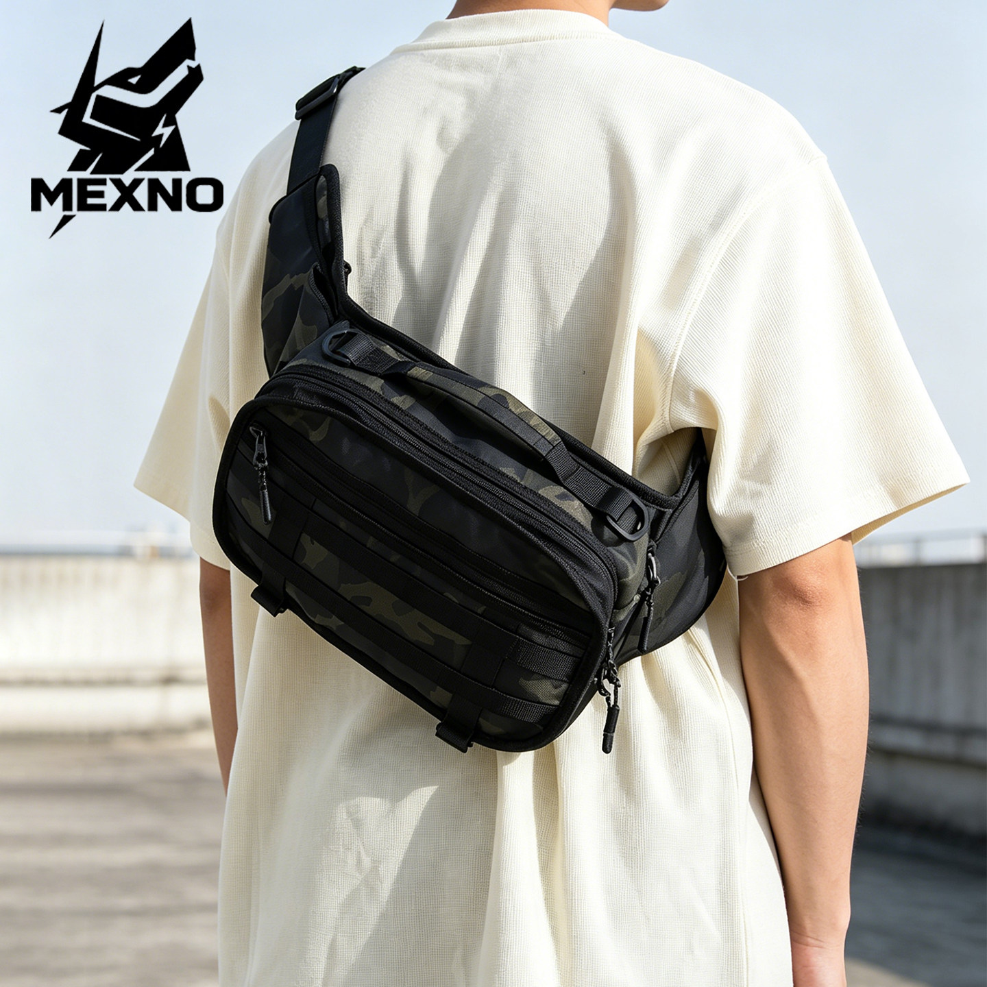 MEXNO男士战术迷彩大容量腰包