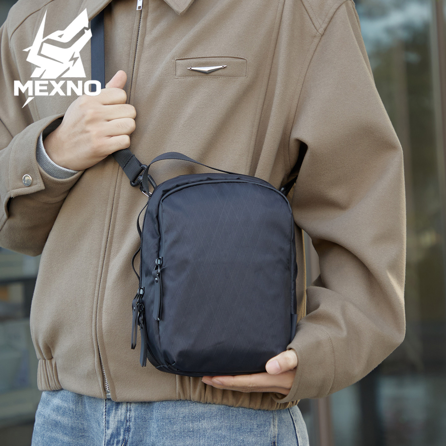 新款机能户外通勤单肩斜挎包男士休闲运动多功能随行包XPAC地铁包