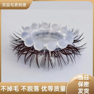 马尾圈羊眼圈入珠马毛男士马尾圈硅胶圈环天然弹力马毛圈羊眼毛圈