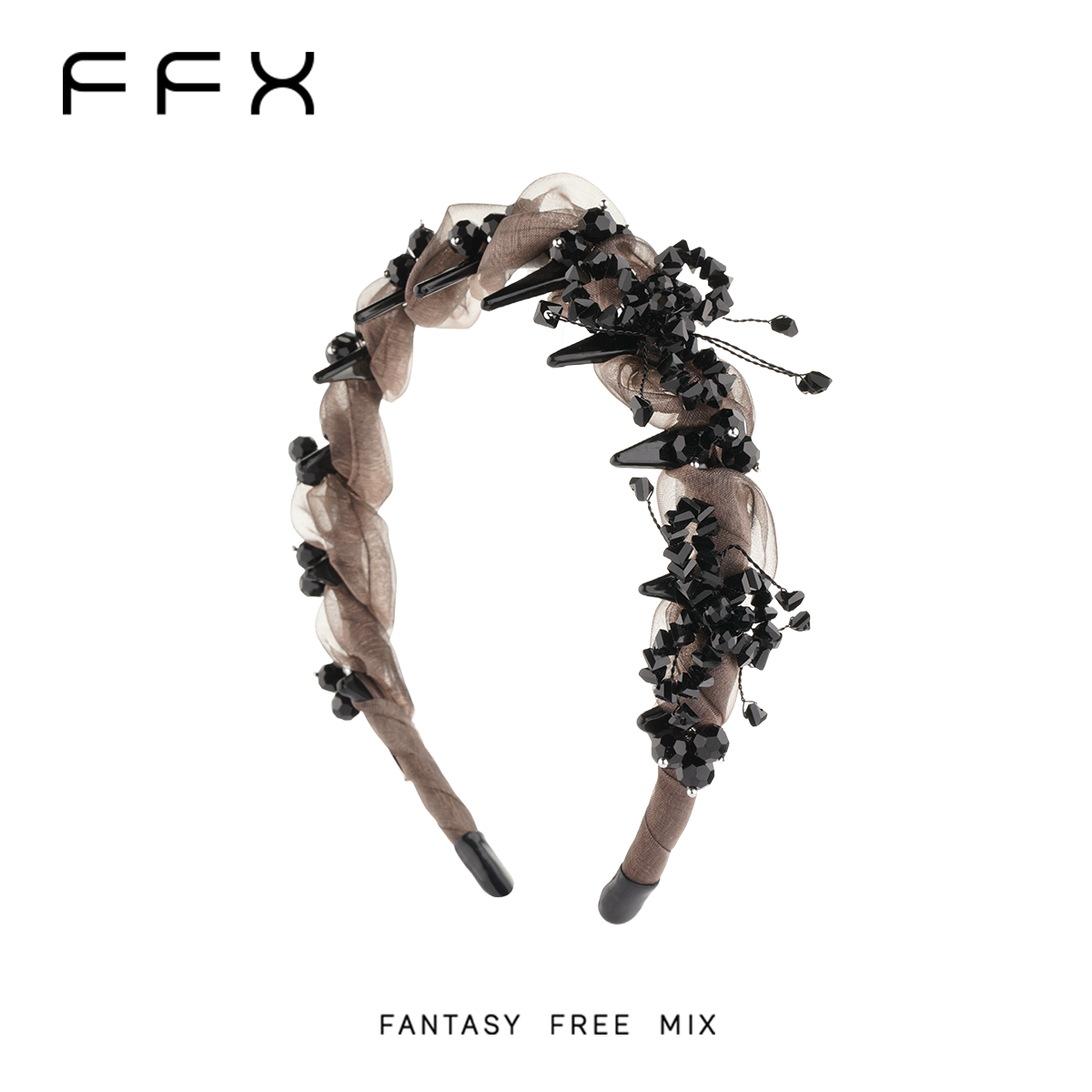 【夏天粉丝专享】FFX弗弗西【水光花舞】亮纱缠绕高颅顶齿梳发箍