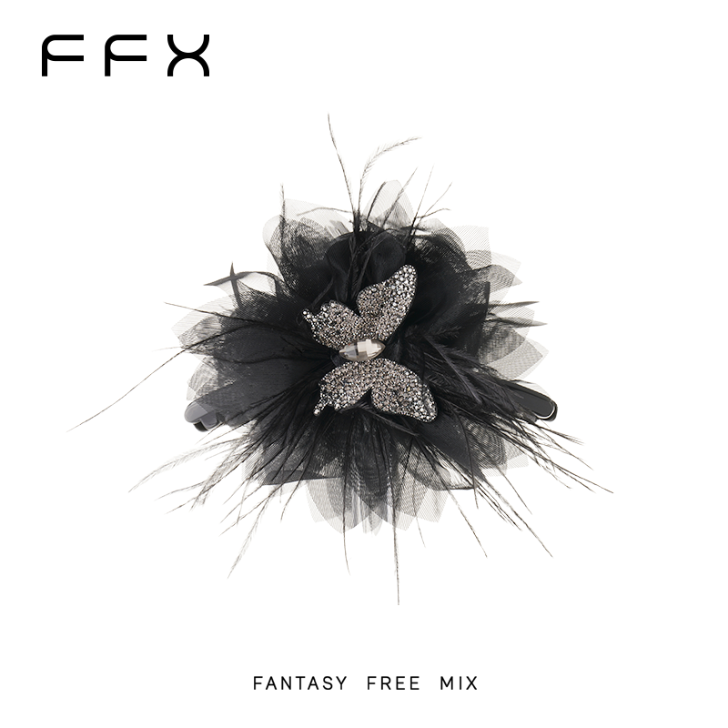 弗弗西FFX[星光蝴蝶]立体蝴蝶氛围感羽毛大号抓夹发量大气质发夹