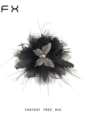 弗弗西FFX[星光蝴蝶]立体蝴蝶氛围感羽毛大号抓夹发量大气质发夹