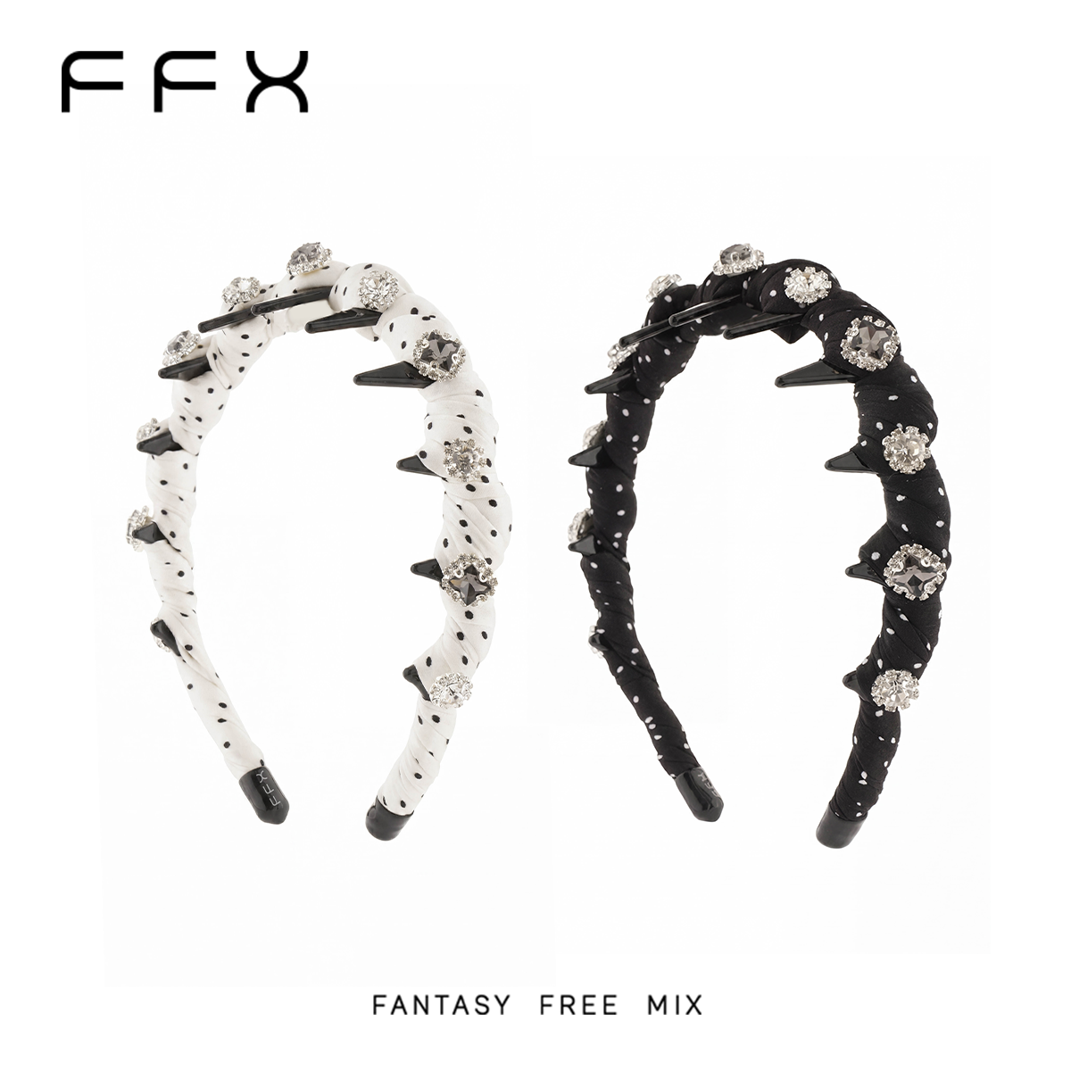 弗弗西FFX高级感波点高颅顶发箍