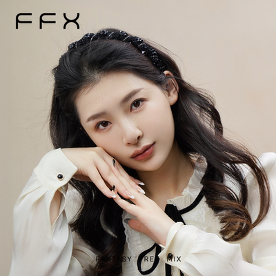 弗弗西FFX细闪丝绒缠绕齿梳发箍