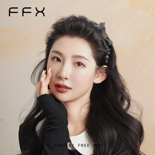 弗弗西FFX星黛录设计师高级感侧边蝴蝶结齿梳发箍高颅顶压发头饰