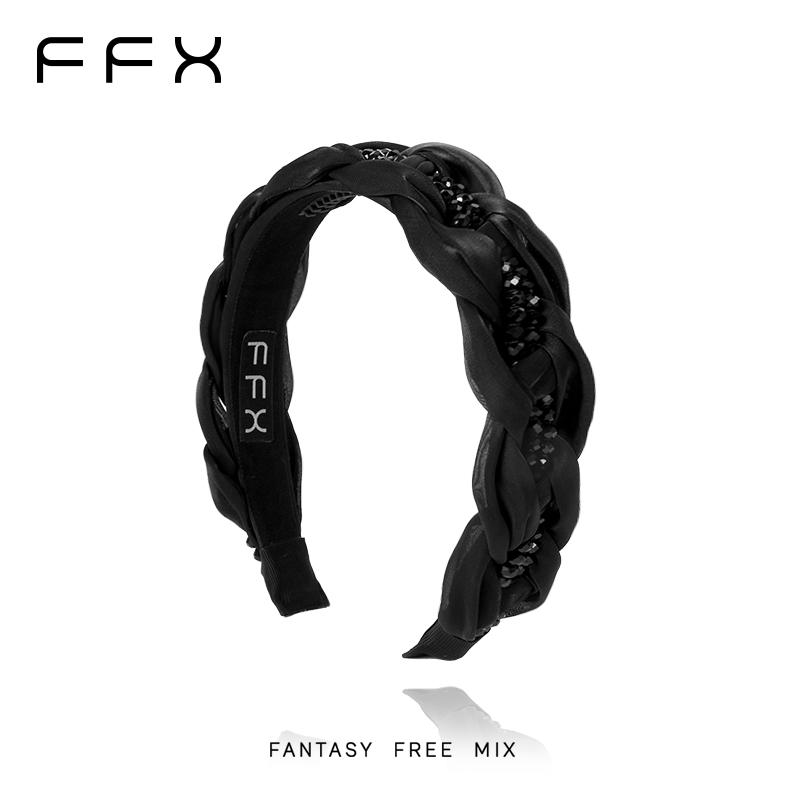 璀璨头箍FFX黑色编织百搭外出