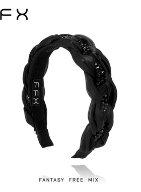 弗弗西FFX黑色高颅顶发箍女款2024新款百搭头箍高级感外出显脸小