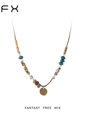 【夏天粉丝专享】FFX【流浪诗人】时尚大气百搭彩色串珠项链