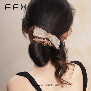 弗弗西FFX星光夜宴高级感皮底钻蝴蝶结大肠发圈女高级感皮筋头绳